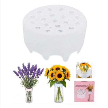 Vase Flower Grid Silicone Expandable Secure Stem Hold