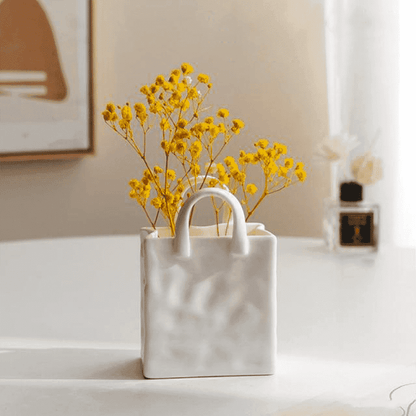 Vase Handbag-Shaped Porcelain Tabletop