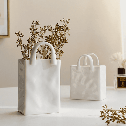 Vase Handbag-Shaped Porcelain Tabletop