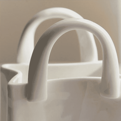 Vase Handbag-Shaped Porcelain Tabletop