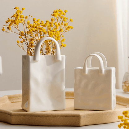 Vase Handbag-Shaped Porcelain Tabletop