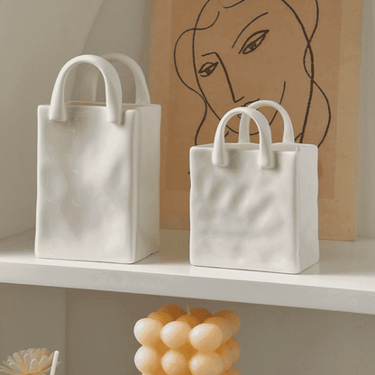 Vase Handbag-Shaped Porcelain Tabletop