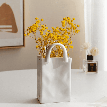 Vase Handbag-Shaped Porcelain Tabletop