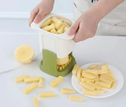 Vegetable Cutter One-Hand Press & Stainless Steel Blades