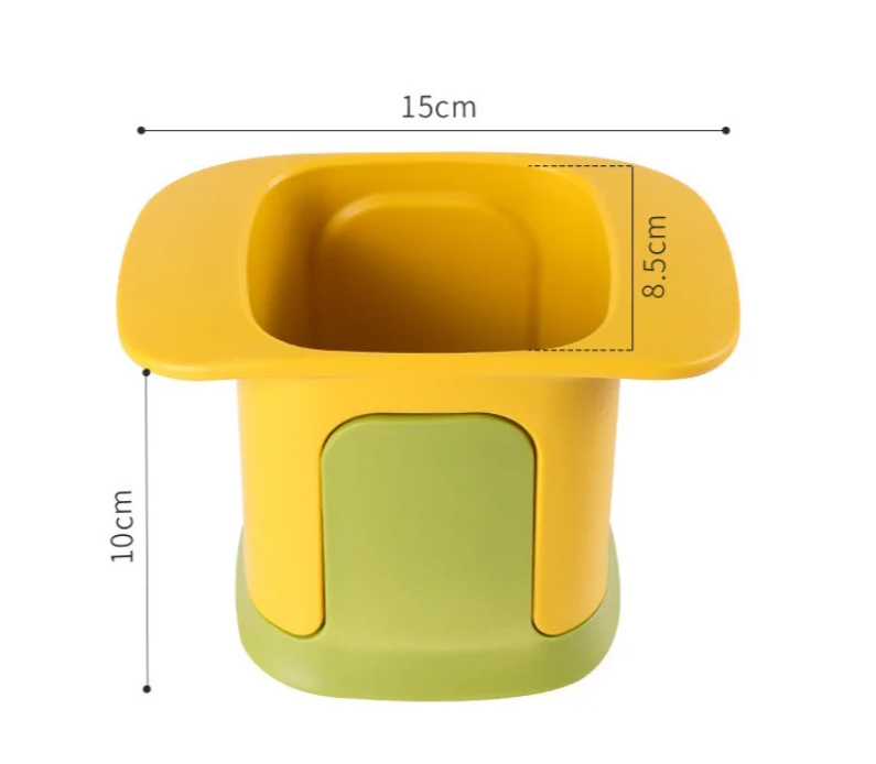 Vegetable Cutter One-Hand Press & Stainless Steel Blades