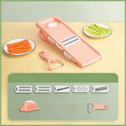 Vegetable Slicer Stainless Steel Blades Ergonomic Non-Slip Handle