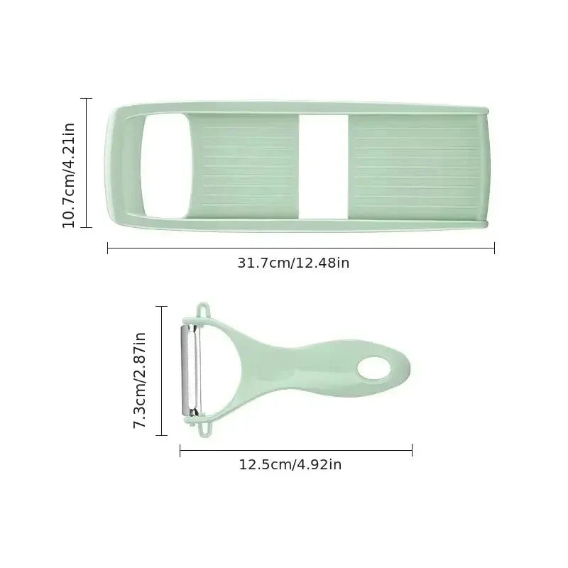 Vegetable Slicer Stainless Steel Blades Ergonomic Non-Slip Handle