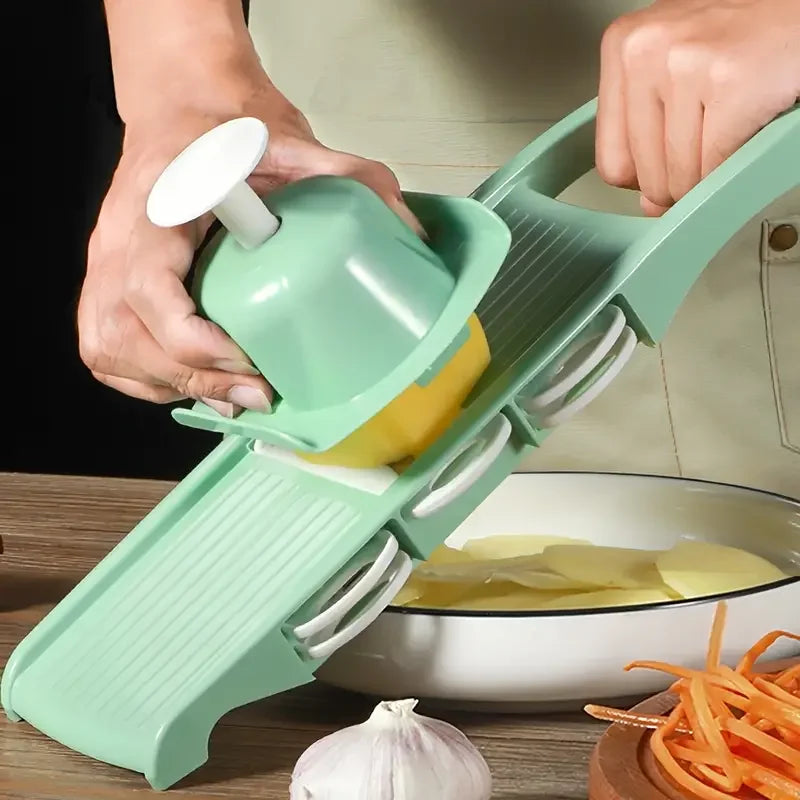 Vegetable Slicer Stainless Steel Blades Ergonomic Non-Slip Handle