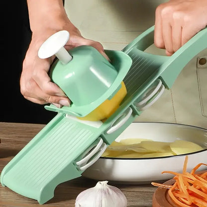 Vegetable Slicer Stainless Steel Blades Ergonomic Non-Slip Handle