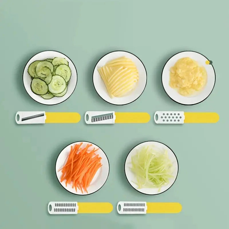 Vegetable Slicer Stainless Steel Blades Ergonomic Non-Slip Handle