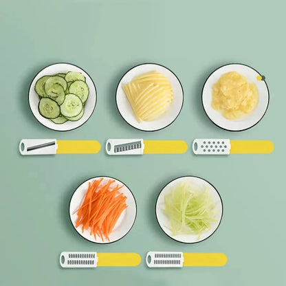 Vegetable Slicer Stainless Steel Blades Ergonomic Non-Slip Handle