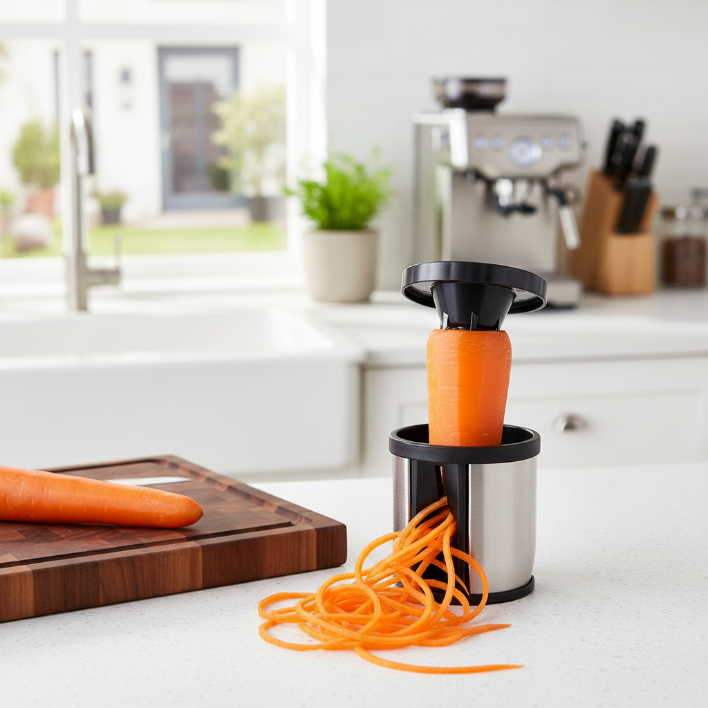 Vegetable Spiralizer Stainless Steel Blade Compact Handheld
