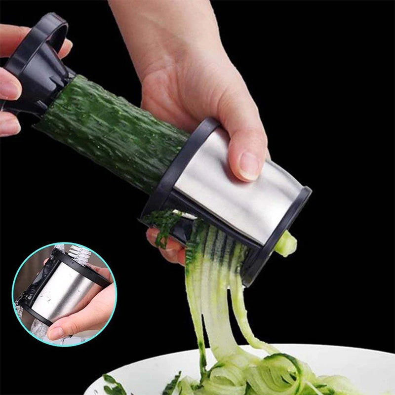 Vegetable Spiralizer Stainless Steel Blade Compact Handheld