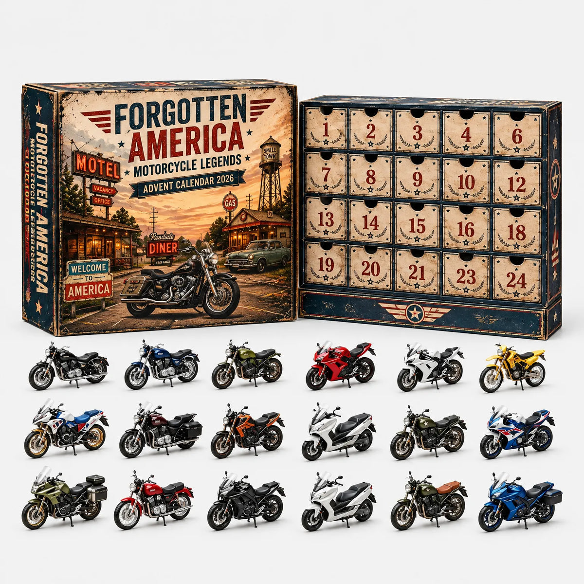 Vehicle Advent Calendar Cast Metal Models Set of 24
