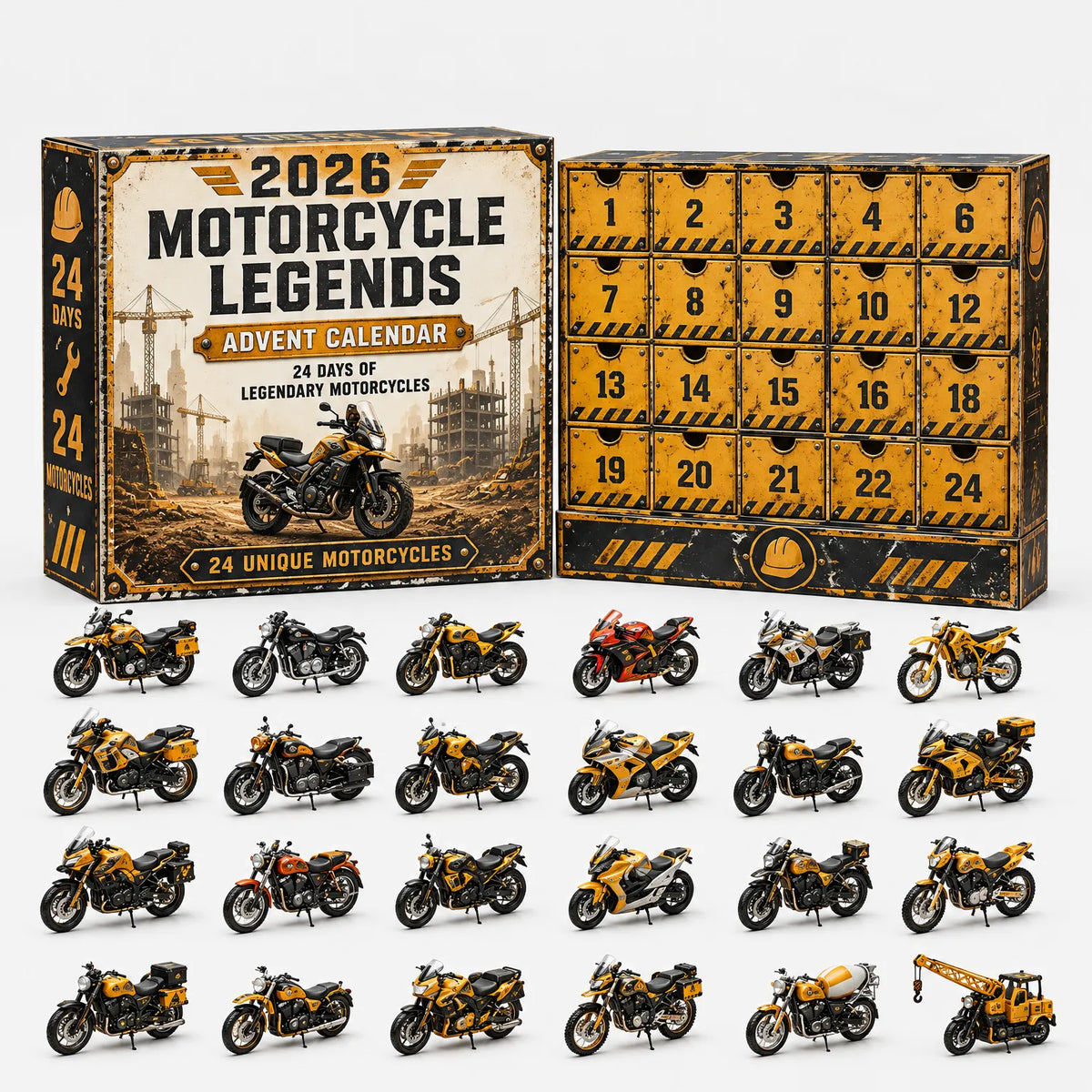 Vehicle Advent Calendar Cast Metal Models Set of 24