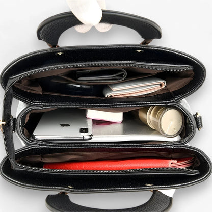 Versatile Leather Tote Bag for Women with Superior Organization