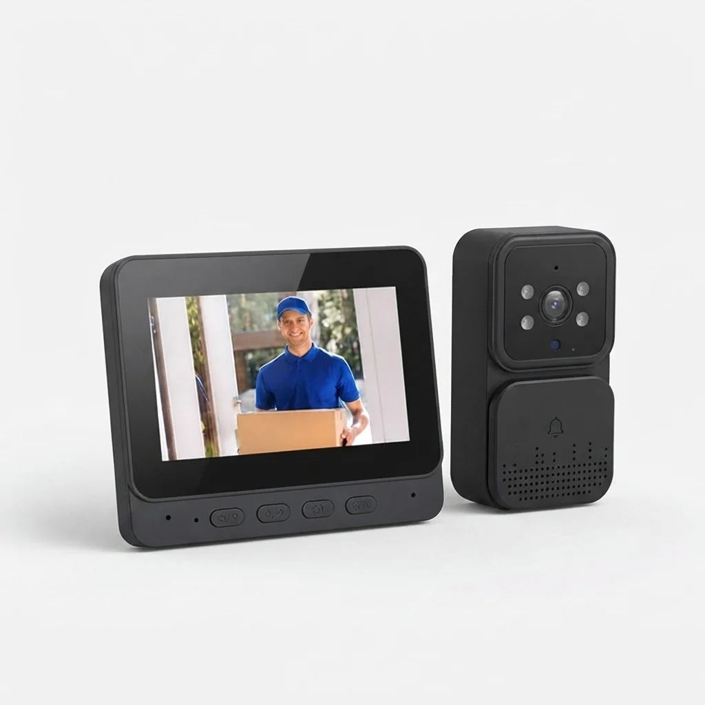 Video Doorbell 4.3-Inch HD Night Vision & Two-Way Audio