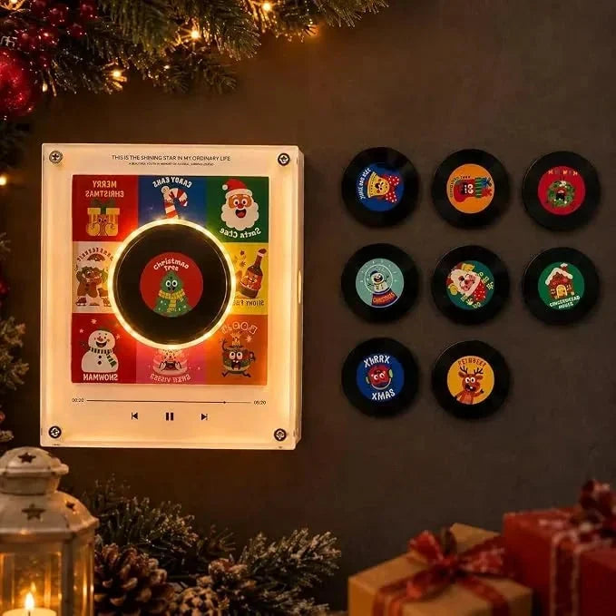 Vinyl Record Night Light Rotating NFC-Activated Magnetic Mount