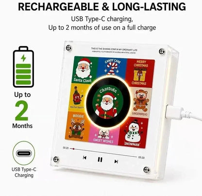 Vinyl Record Night Light Rotating NFC-Activated Magnetic Mount