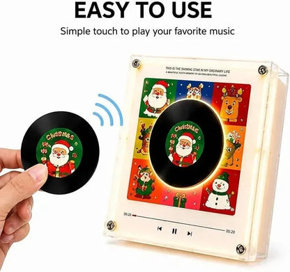Vinyl Record Night Light Rotating NFC-Activated Magnetic Mount