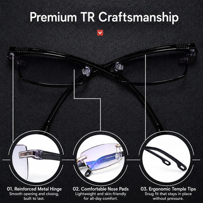 Visionary Lens | Clear Multifocal Vision | Blue Light Protection | Ultra-Lightweight & Frame-Free