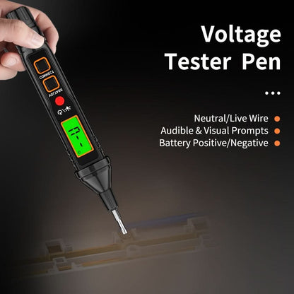 Voltage Tester Pen Non-Contact LCD Display 12–300V AC