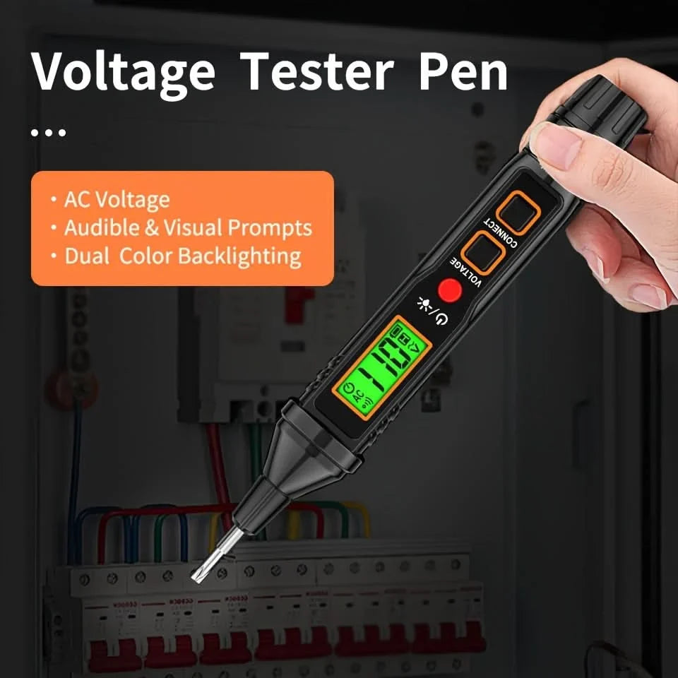 Voltage Tester Pen Non-Contact LCD Display 12–300V AC