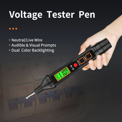 Voltage Tester Pen Non-Contact LCD Display 12–300V AC