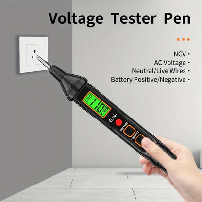 Voltage Tester Pen Non-Contact LCD Display 12–300V AC