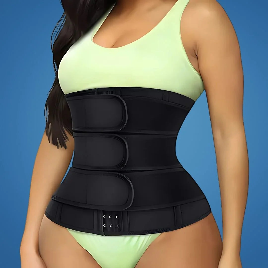 Waist Trainer Belt Triple Compression Breathable Neoprene Adjustable Fit