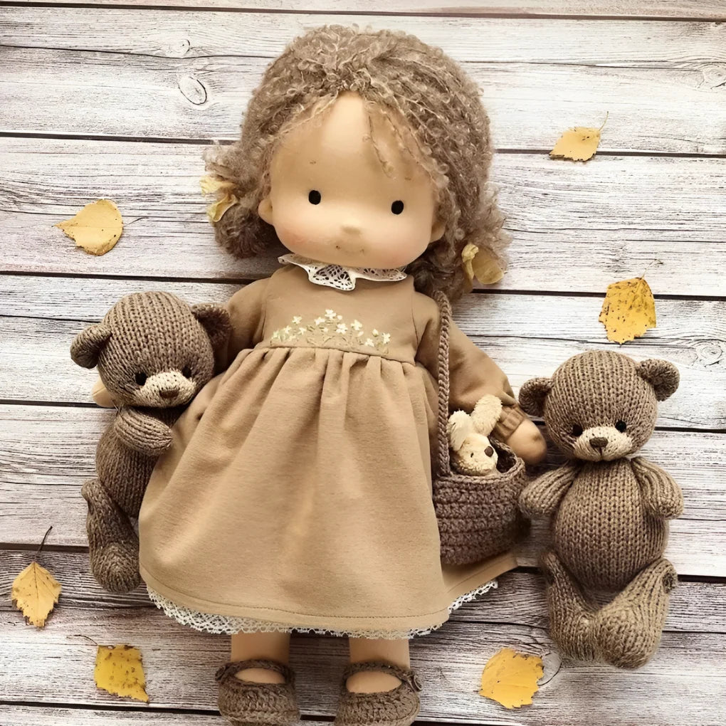 Waldorf Doll Soft Cotton Exterior Wool Filling