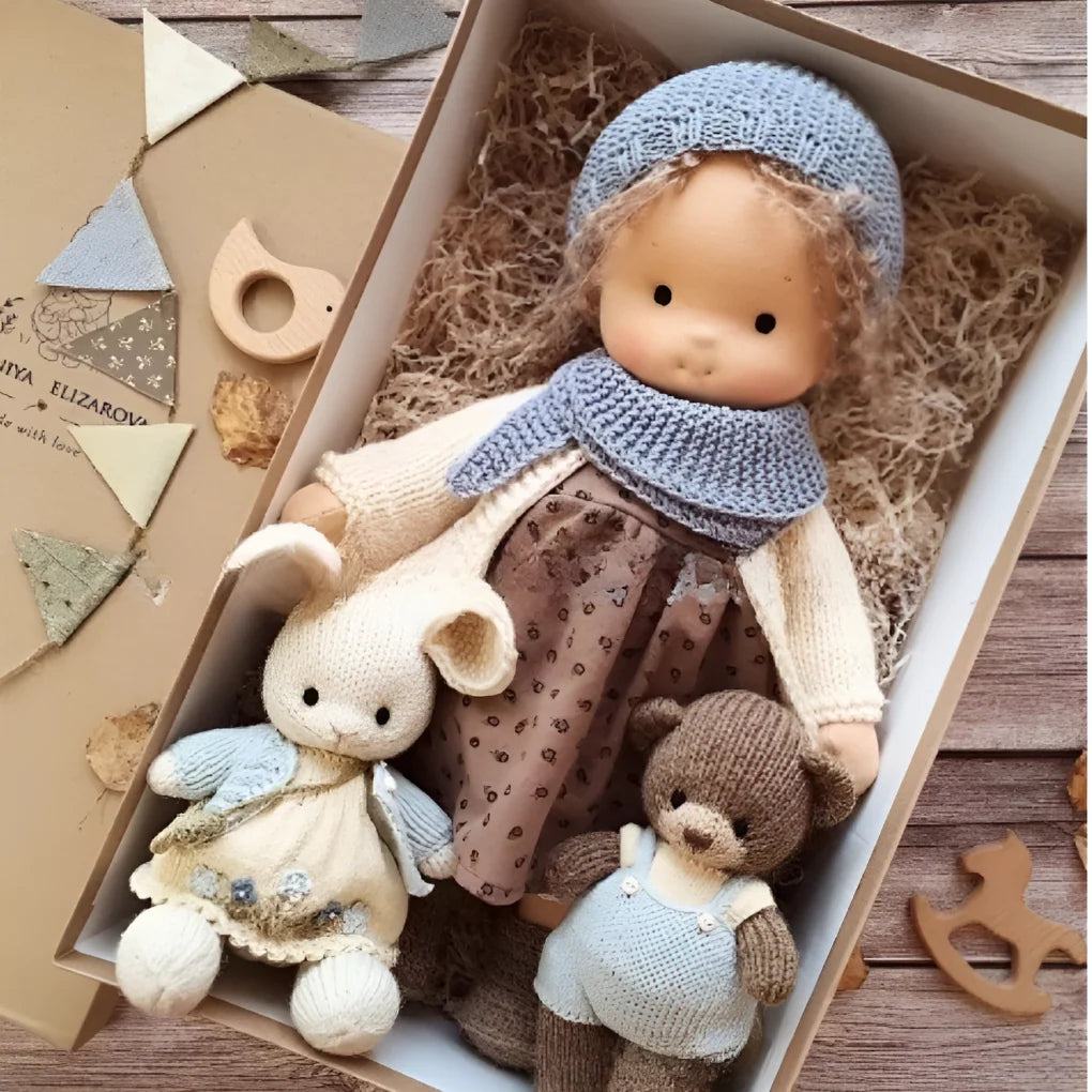 Waldorf Doll Soft Cotton Exterior Wool Filling