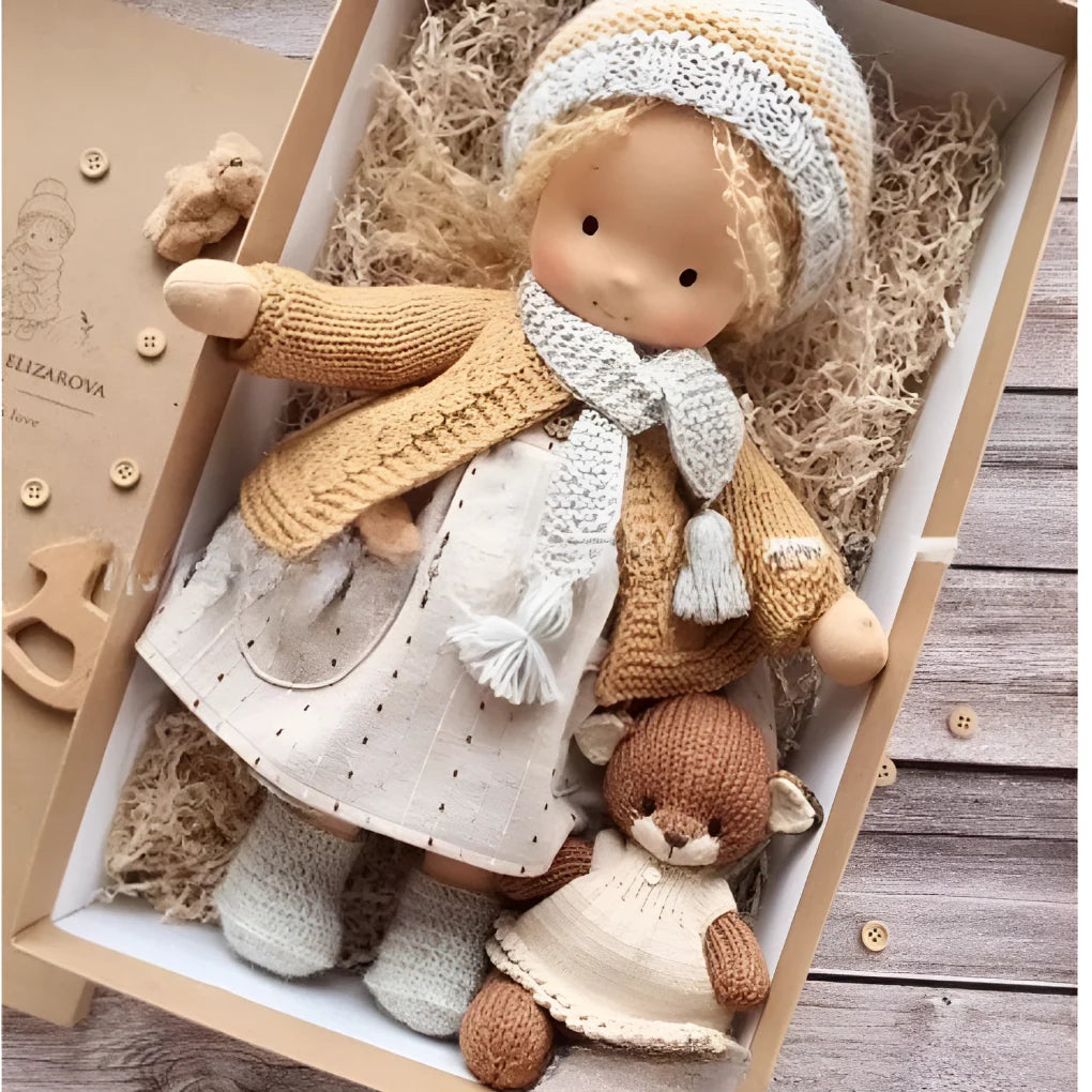 Waldorf Doll Soft Cotton Exterior Wool Filling