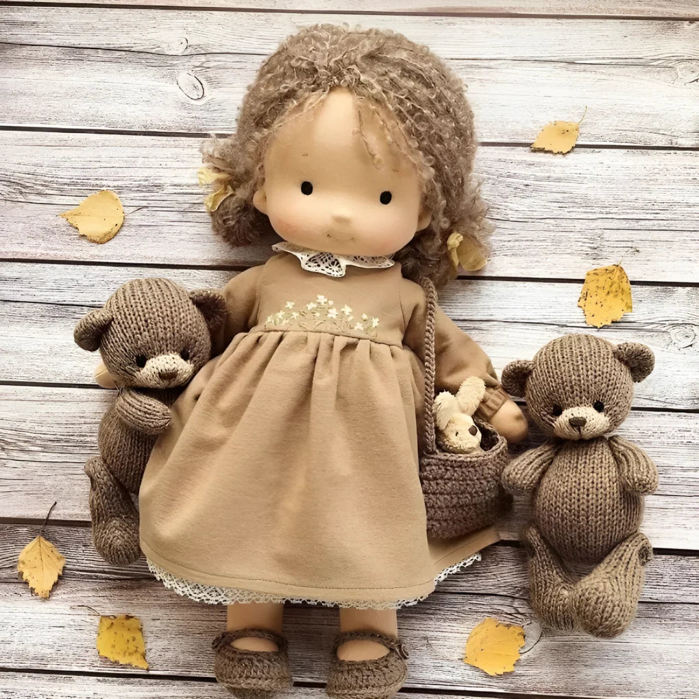 Waldorf Doll Soft Cotton Exterior Wool Filling