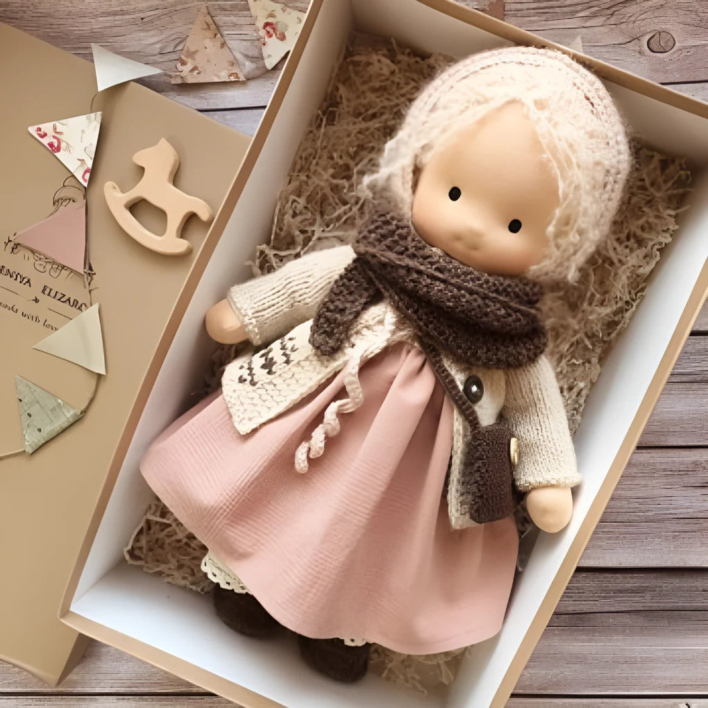 Waldorf Doll Soft Cotton Exterior Wool Filling