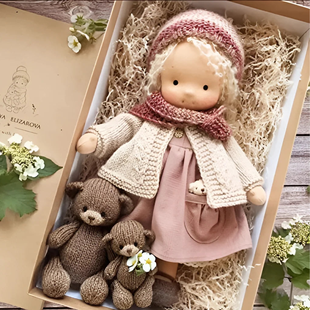 Waldorf Doll Soft Cotton Exterior Wool Filling