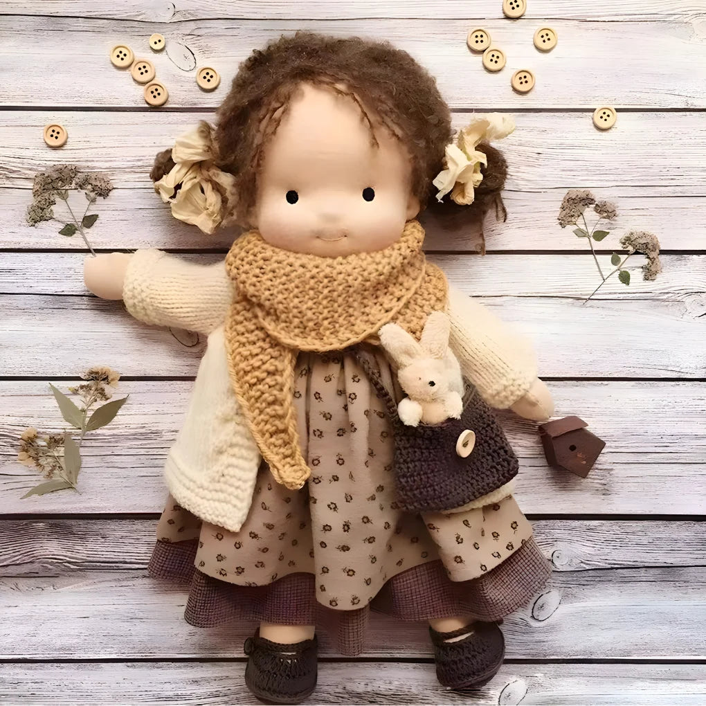 Waldorf Doll Soft Cotton Exterior Wool Filling