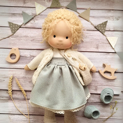 Waldorf Doll Soft Cotton Exterior Wool Filling