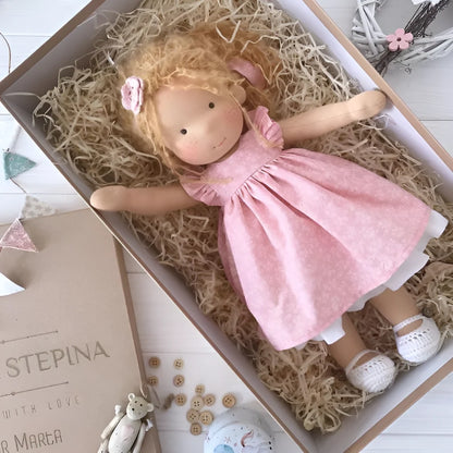 Waldorf Doll Soft Cotton Exterior Wool Filling