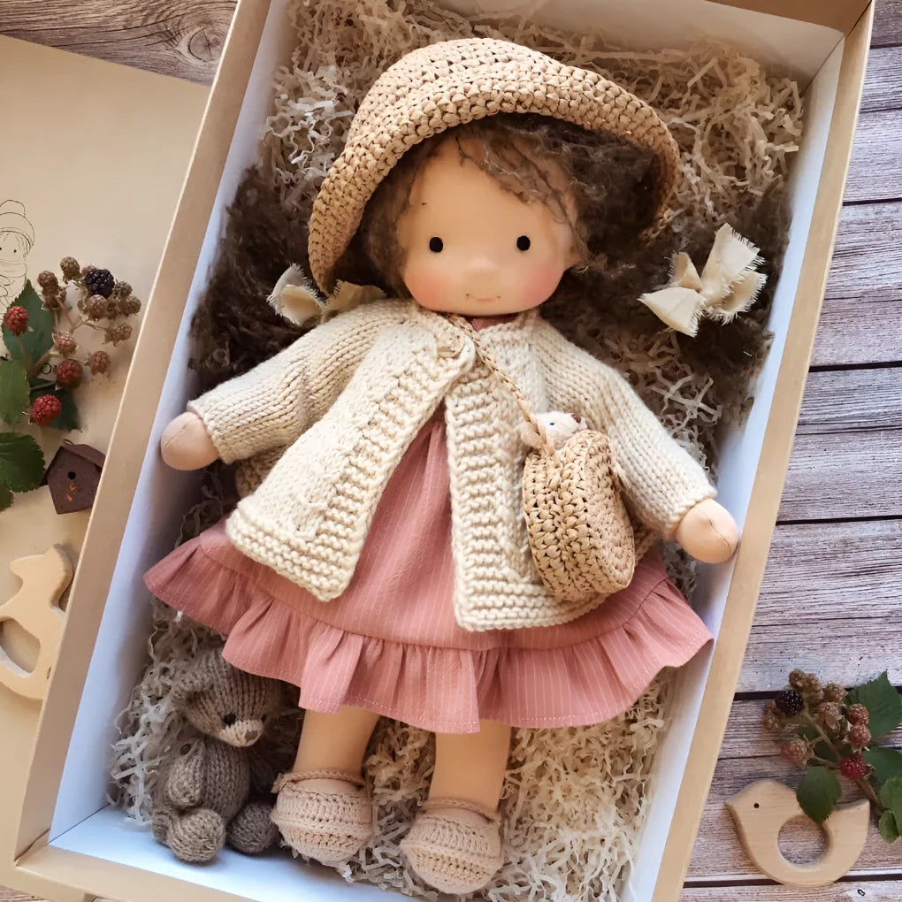 Waldorf Doll Soft Cotton Exterior Wool Filling