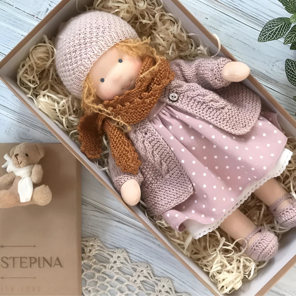 Waldorf Doll Soft Cotton Exterior Wool Filling