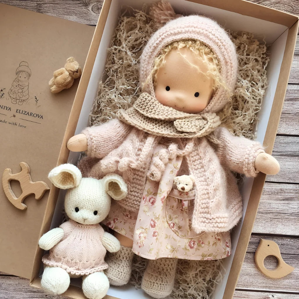 Waldorf Doll Soft Cotton Exterior Wool Filling