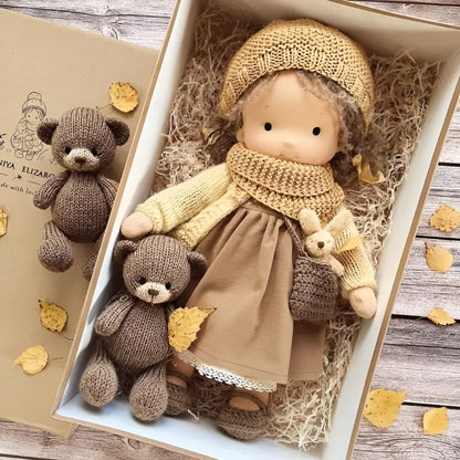 Waldorf Doll Soft Cotton Exterior Wool Filling