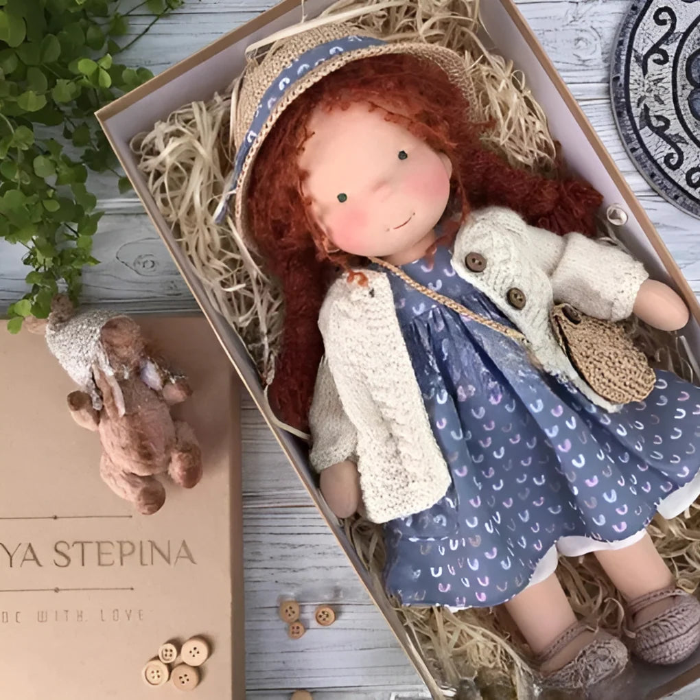 Waldorf Doll Soft Cotton Exterior Wool Filling