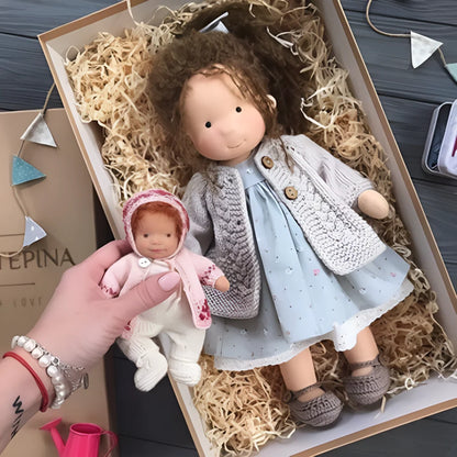 Waldorf Doll Soft Cotton Exterior Wool Filling