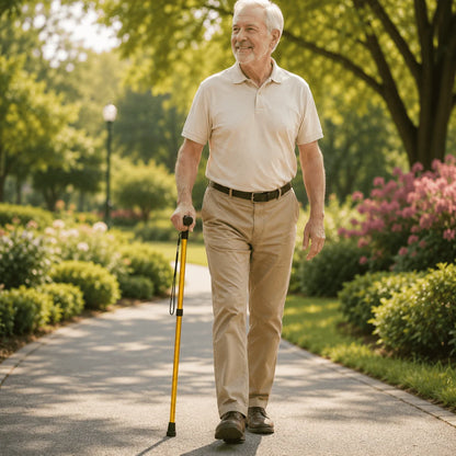 Walking Cane Folding Lightweight Aluminium Non-Slip Handle