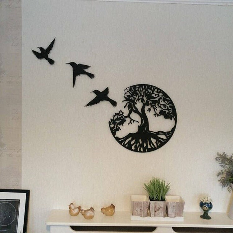 Wall Art Black Metal Tree Of Life