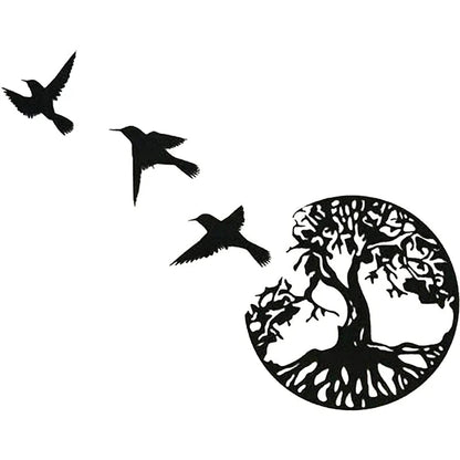 Wall Art Black Metal Tree Of Life