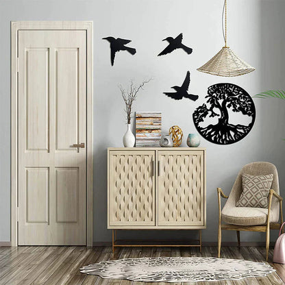 Wall Art Black Metal Tree Of Life