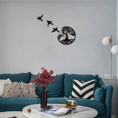 Wall Art Black Metal Tree Of Life